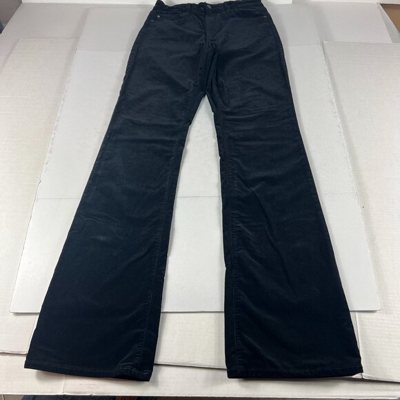 Adriano Goldschmid Pant Women 27x33 High Rise Alexis Bootcut Black Velvet Tag 27 - Picture 1 of 16